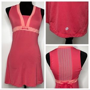 Lululemon Pink Striped Tank Mini Athletic Dress